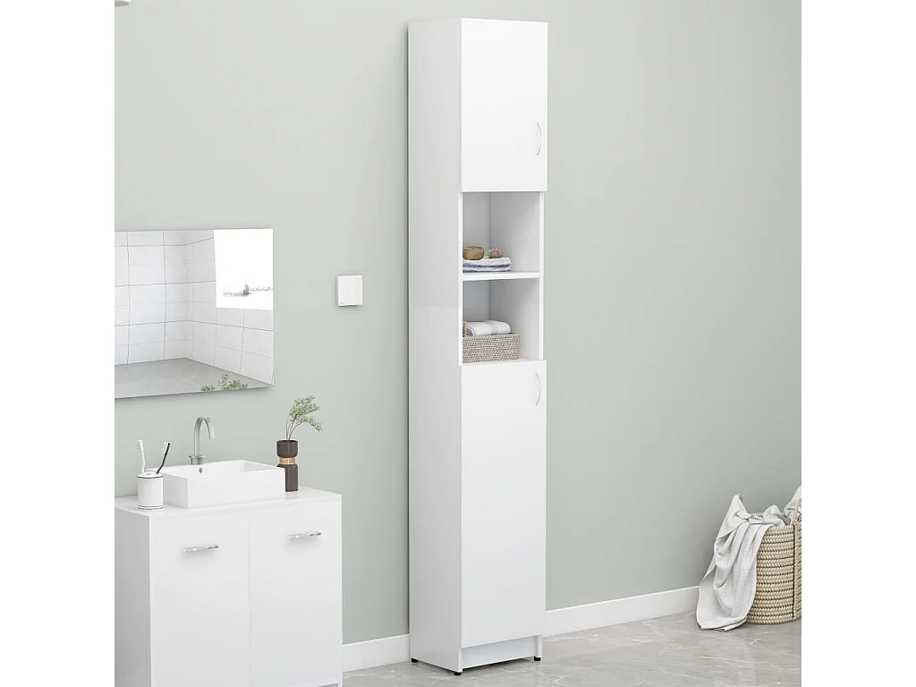 Colonne de salle de bain Blanc 32x25,5x190