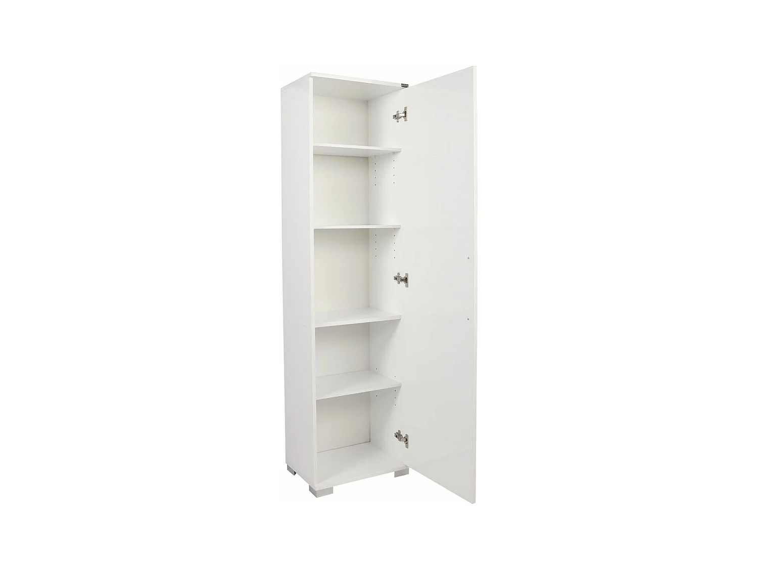 Petite colonne de rangement multifonctions blanche 1 porte Lika 45cm