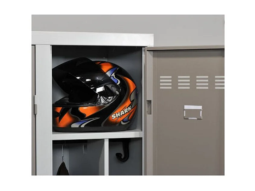 Vestiaire industrie en acier 1 porte Valeo L41xH185xP51 – Fonctionnalité et Robustesse-Taupe