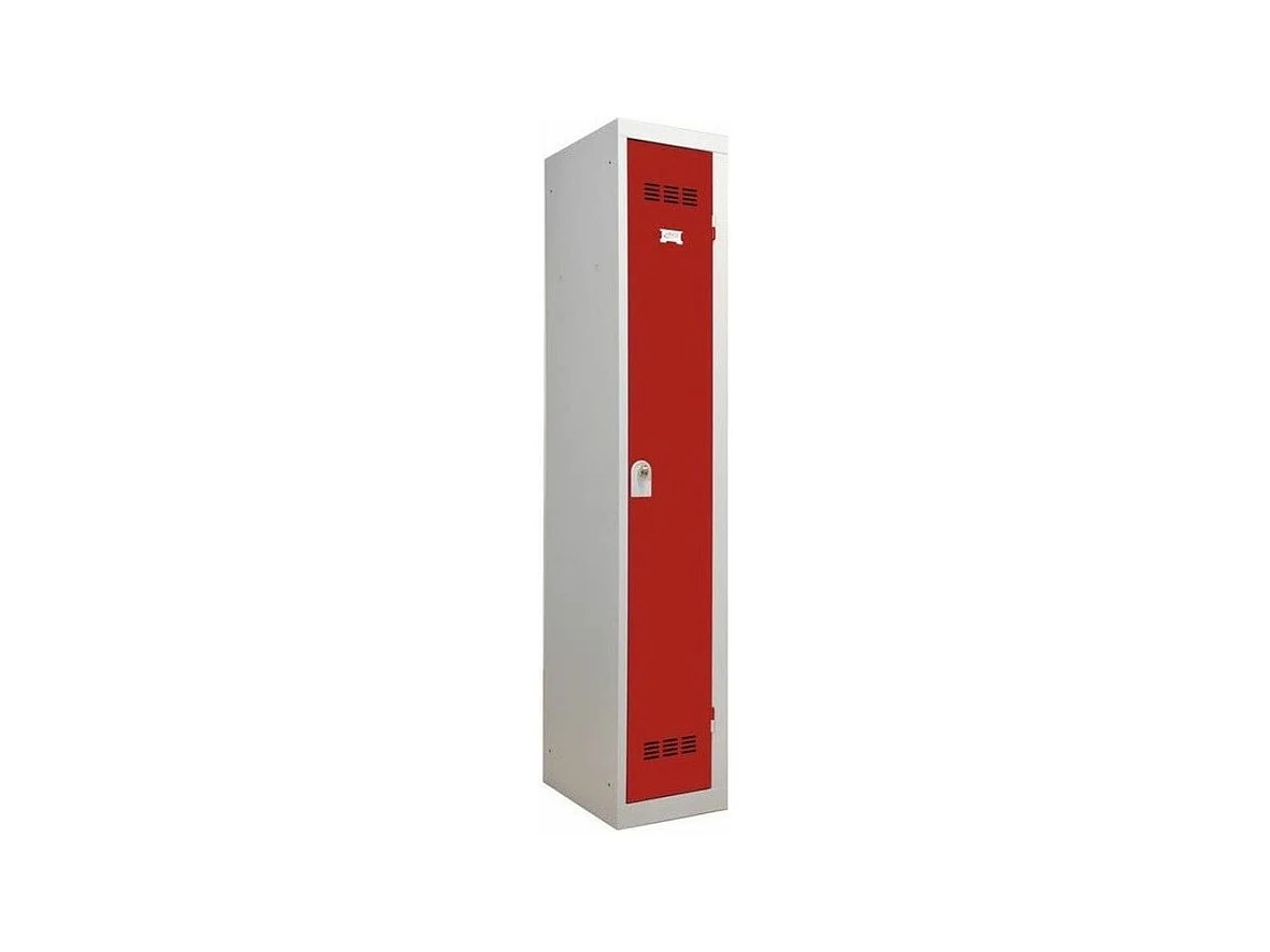 Vestiaire industriel métal rouge 1 porte L41xH185xP51
