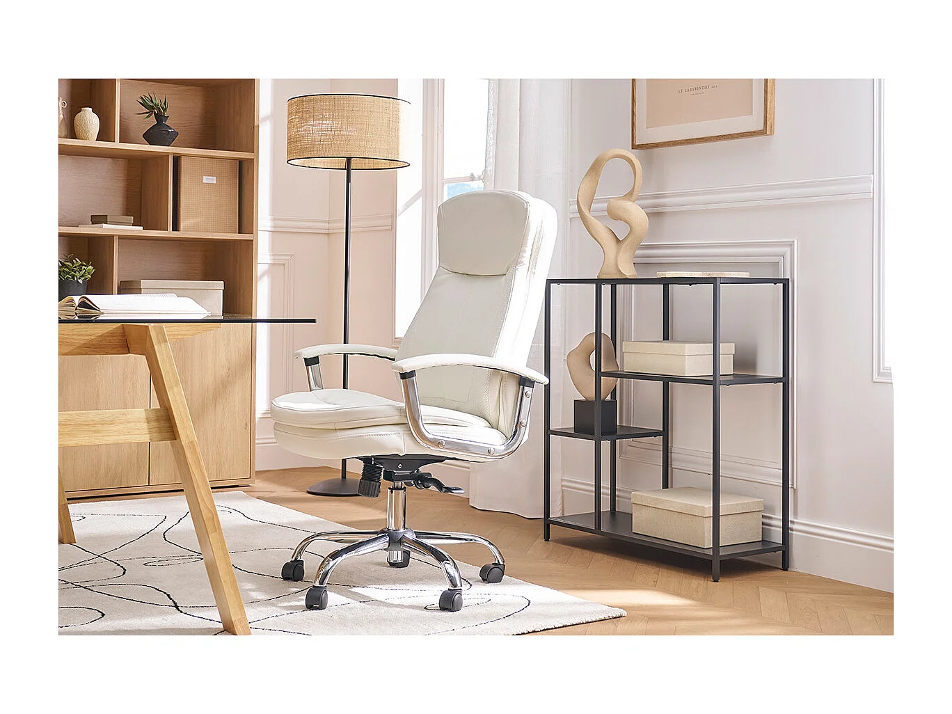 Sillón de escritorio moderno blanco WALL STREET