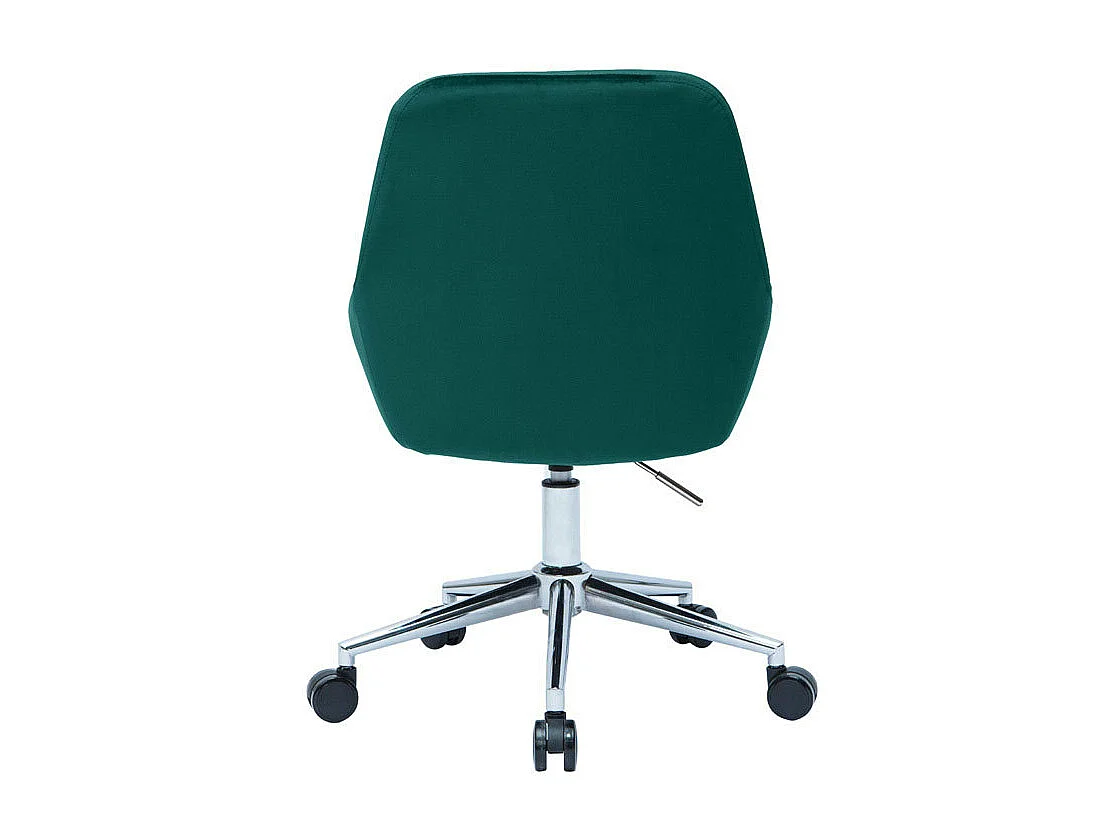 Silla de escritorio de diseño ajustable 360º de terciopelo azul petróleo y metal negro HOLO