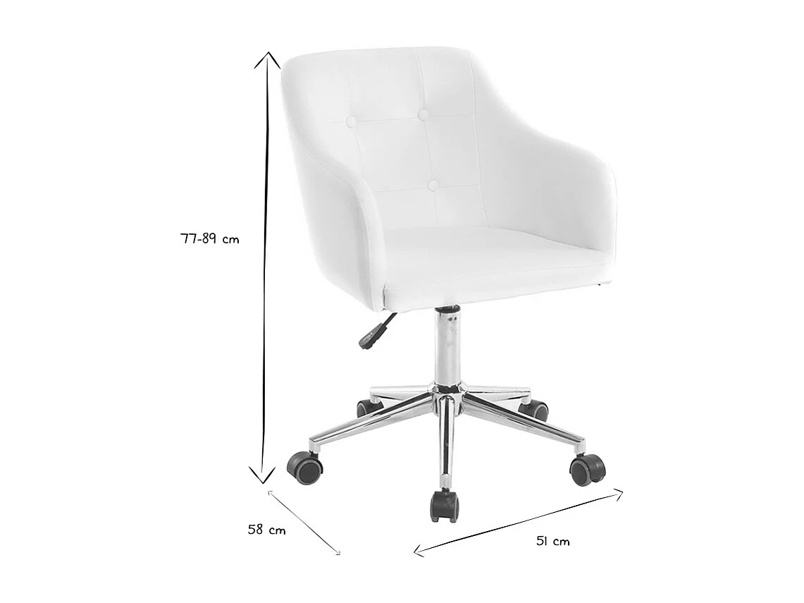 Design-Bürosessel PU Weiß BALTIK