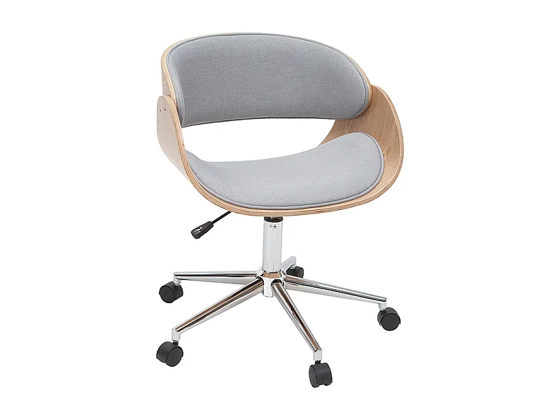 Design-Bürostuhl Hellgrau / Helles Holz BENT