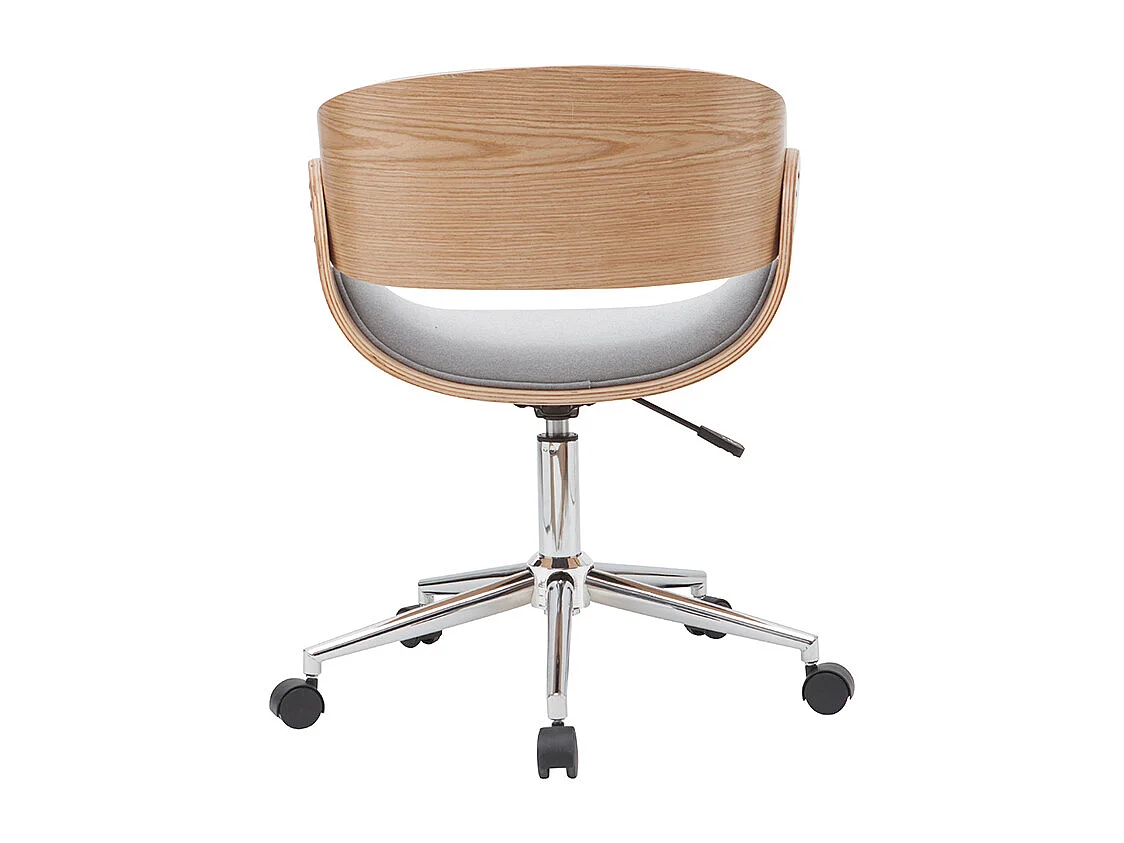 Design-Bürostuhl Hellgrau / Helles Holz BENT