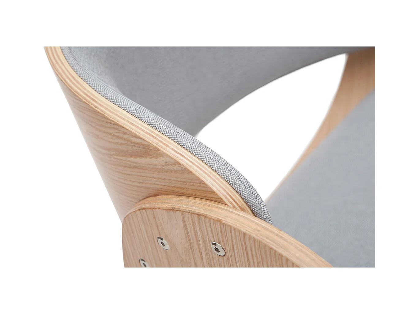 Design-Bürostuhl Hellgrau / Helles Holz BENT