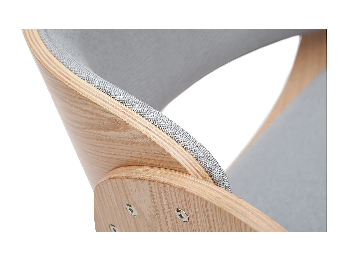 Design-Bürostuhl Hellgrau / Helles Holz BENT