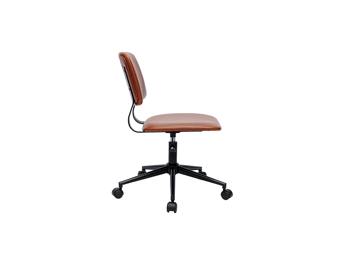 Sedia da ufficio vintage marrone LAB