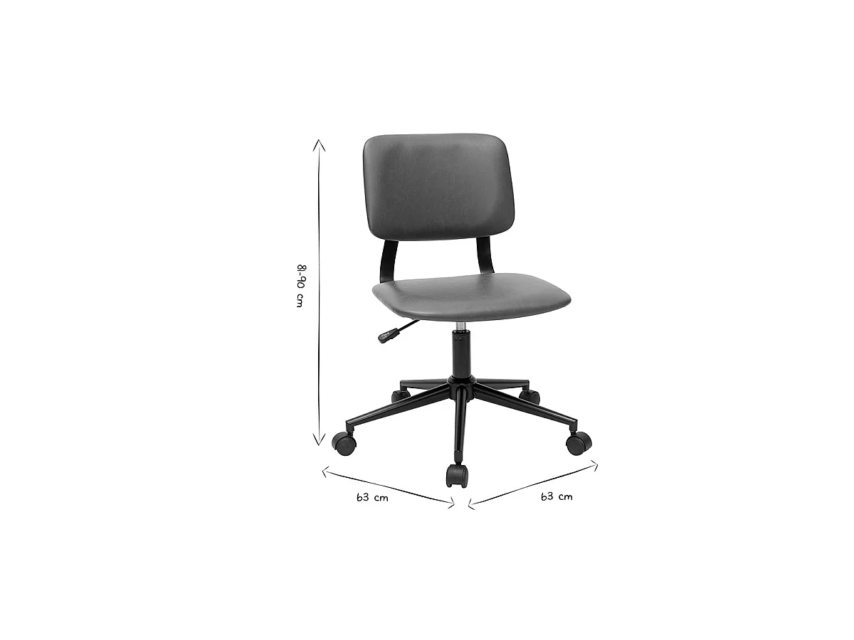 Sedia da ufficio vintage marrone LAB