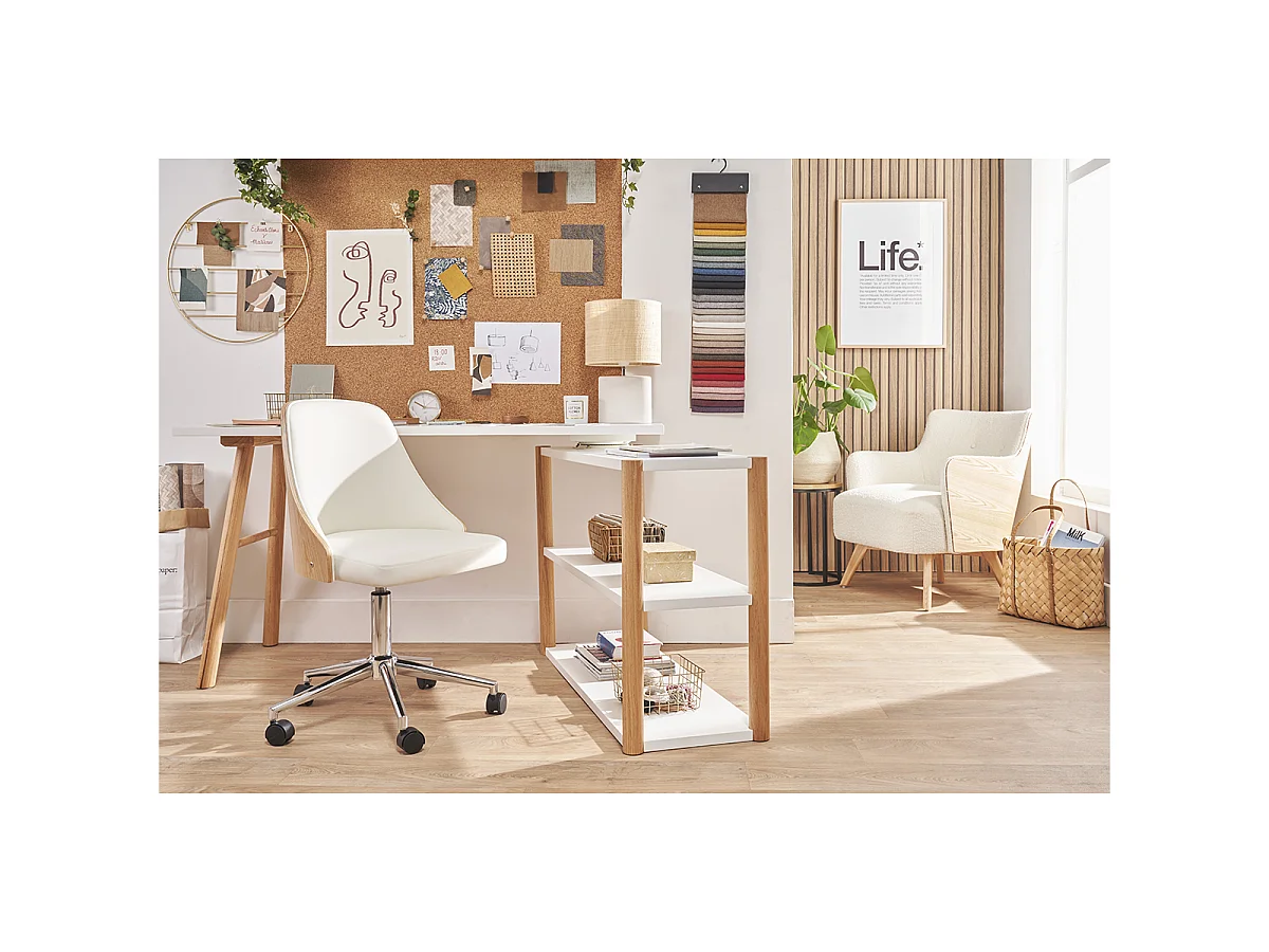 Sillón de escritorio moderno blanco QUINO