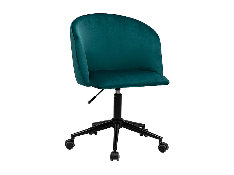 Sillón de escritorio terciopelo azul petróleo VANITY