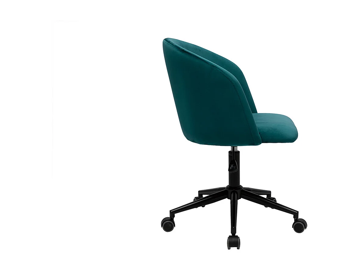 Sillón de escritorio terciopelo azul petróleo VANITY