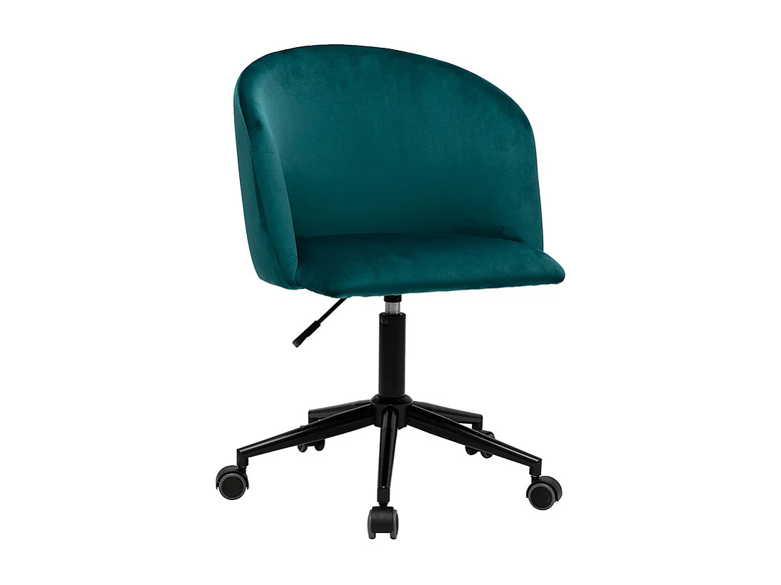 Sillón de escritorio terciopelo azul petróleo VANITY