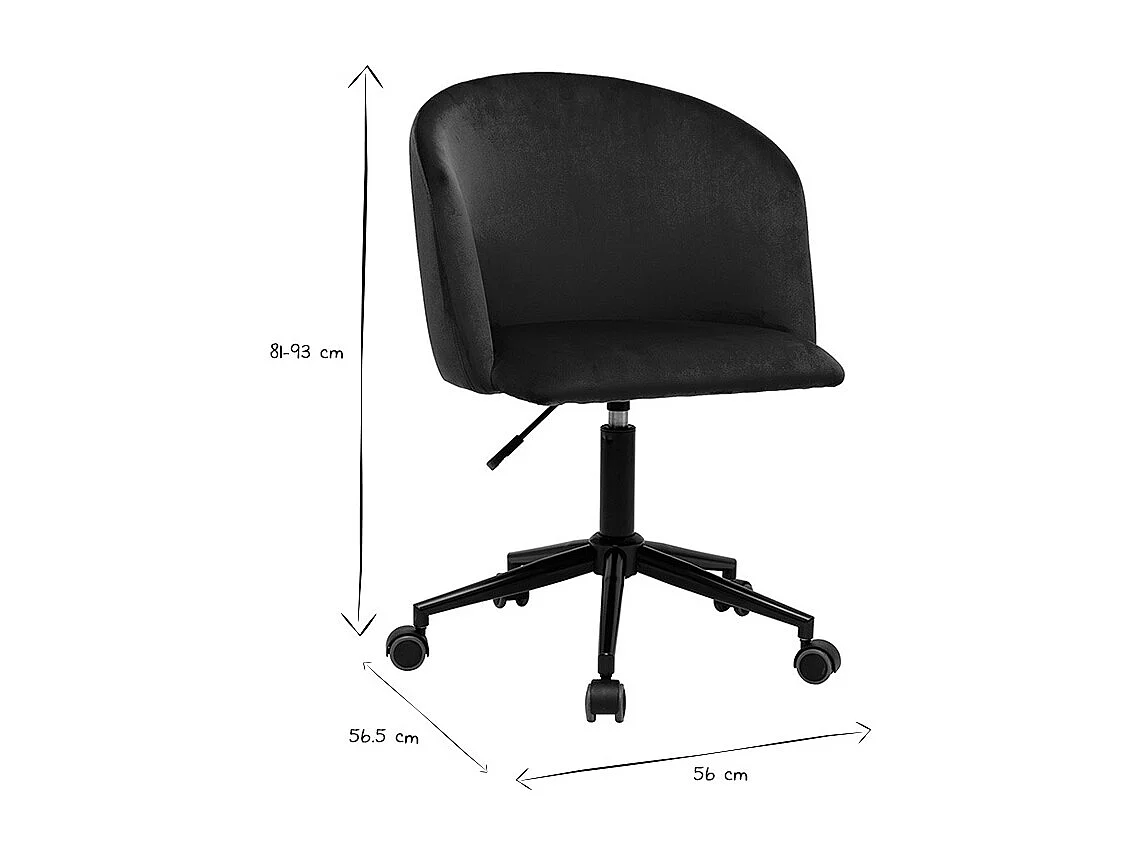 Sillón de escritorio terciopelo azul petróleo VANITY