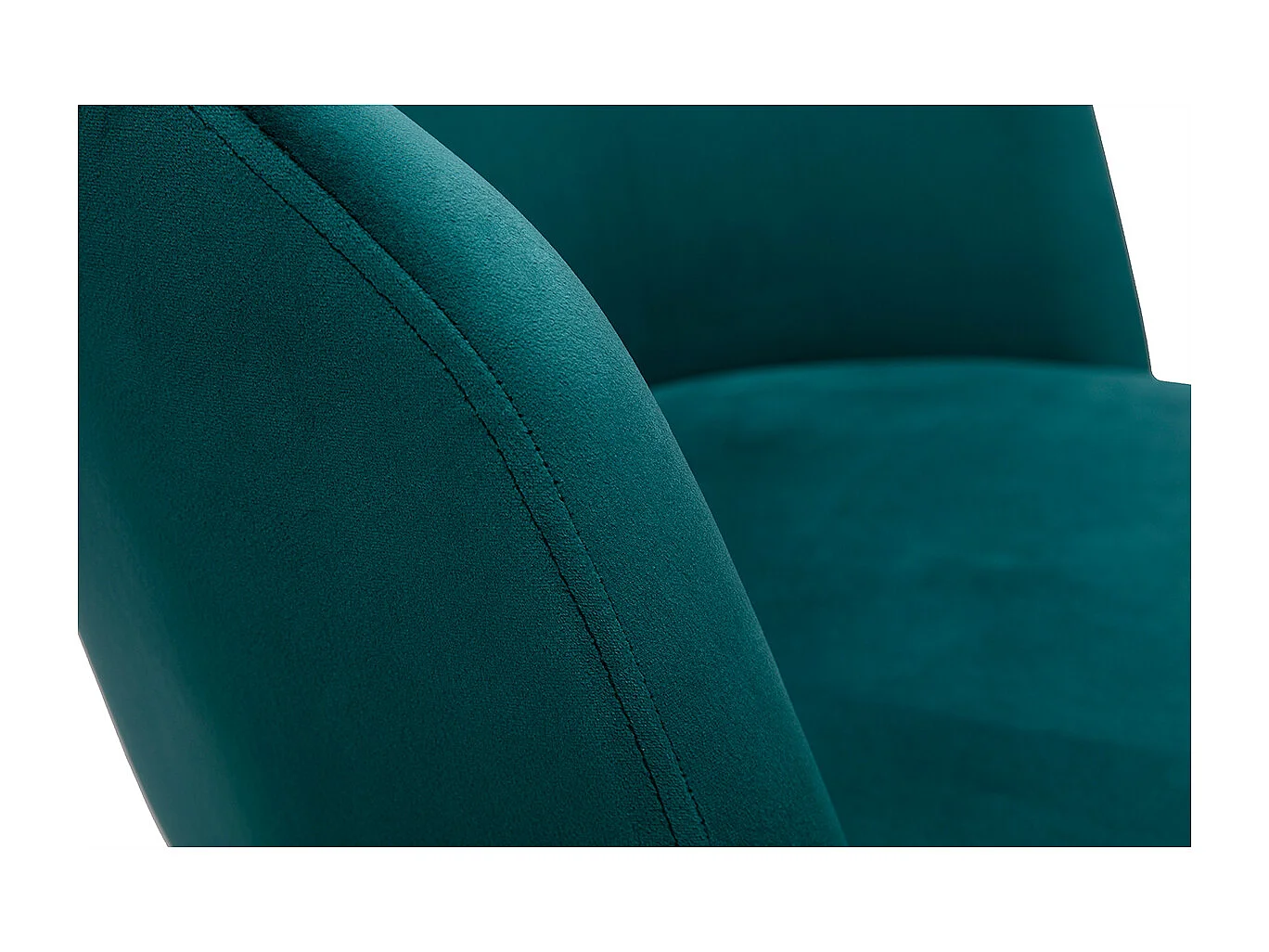 Sillón de escritorio terciopelo azul petróleo VANITY