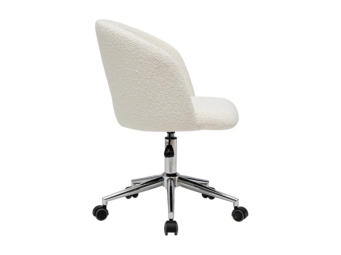 Sillón de escritorio de tejido efecto borreguillo VANITY