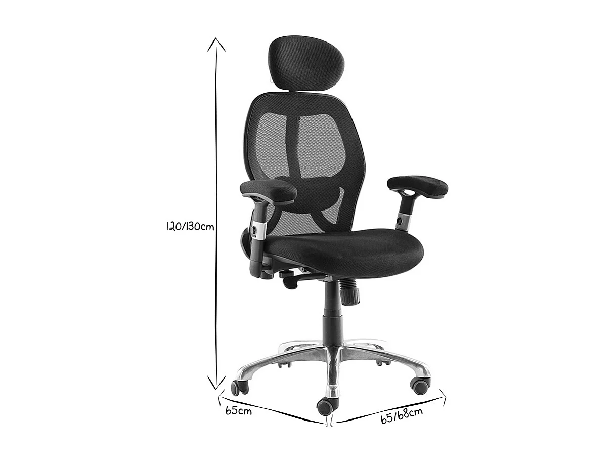 Silla de oficina ergonómica negra Ultimate v2 plus