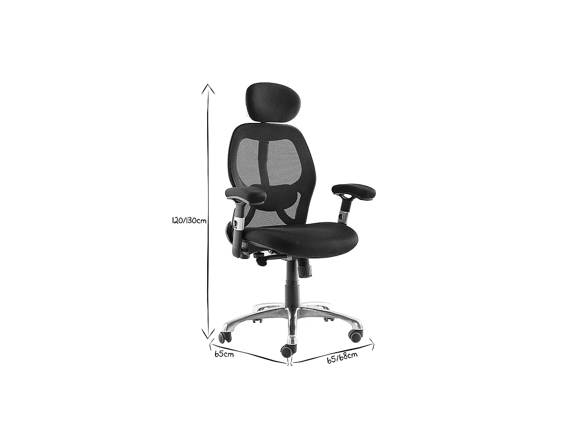 Silla de oficina ergonómica negra Ultimate v2 plus