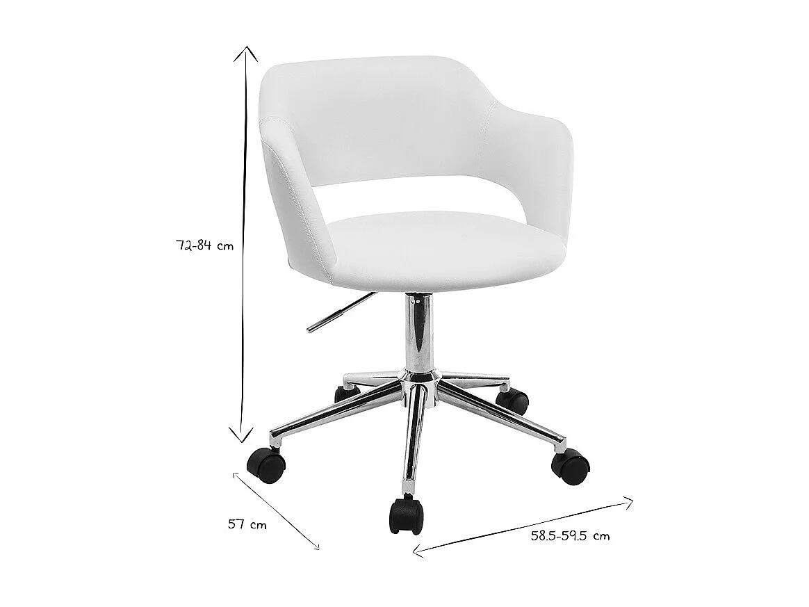 Sillón de escritorio diseño blanco JESSY