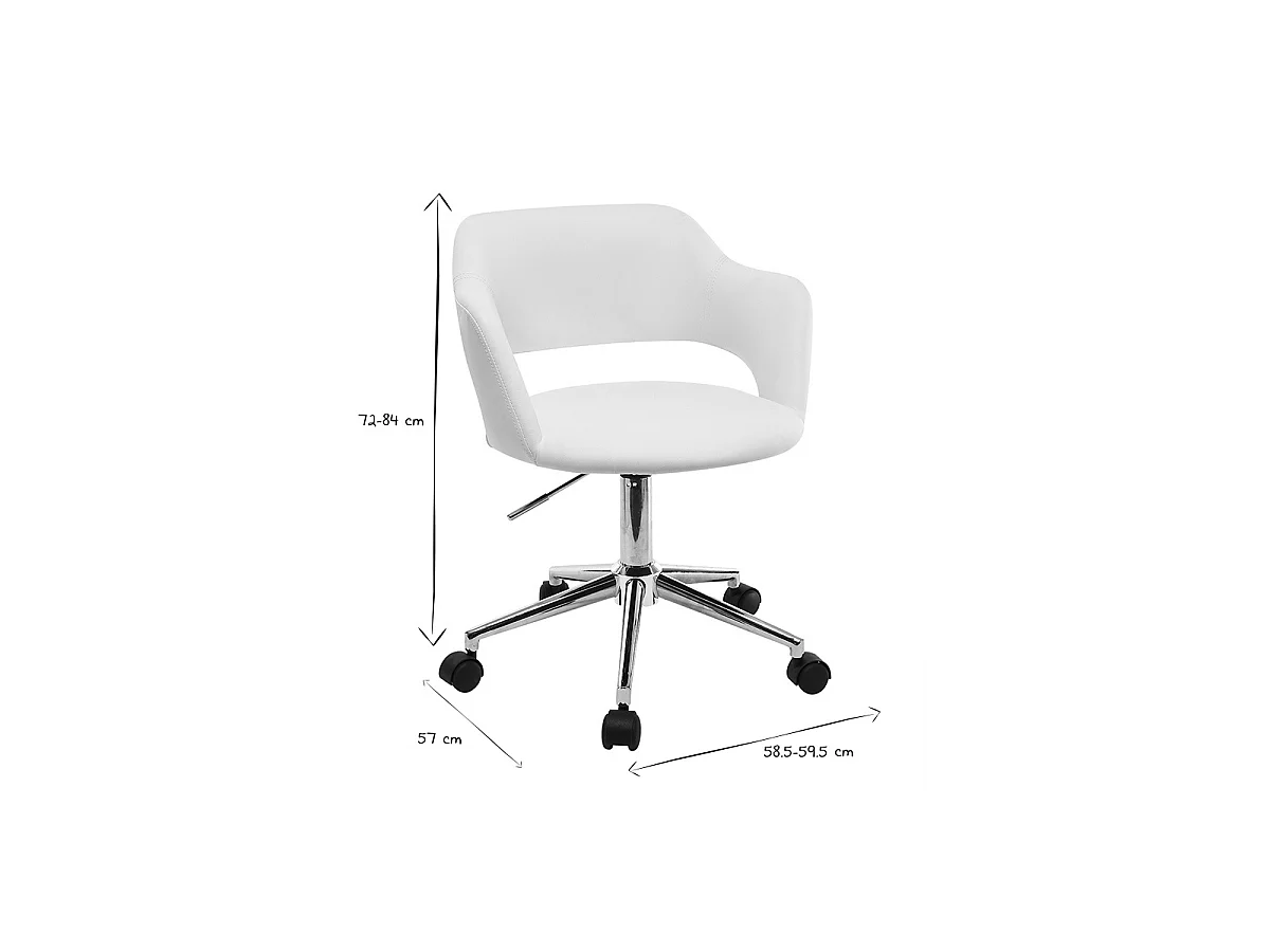 Design-Bürostuhl Weiß JESSY