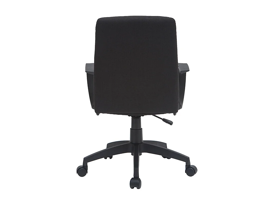 Fauteuil de bureau à roulettes design noire en tissu et métal CHUCK