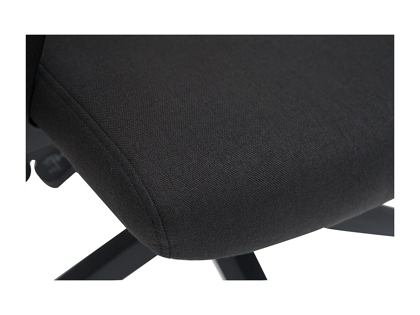 Fauteuil de bureau à roulettes design noire en tissu et métal CHUCK