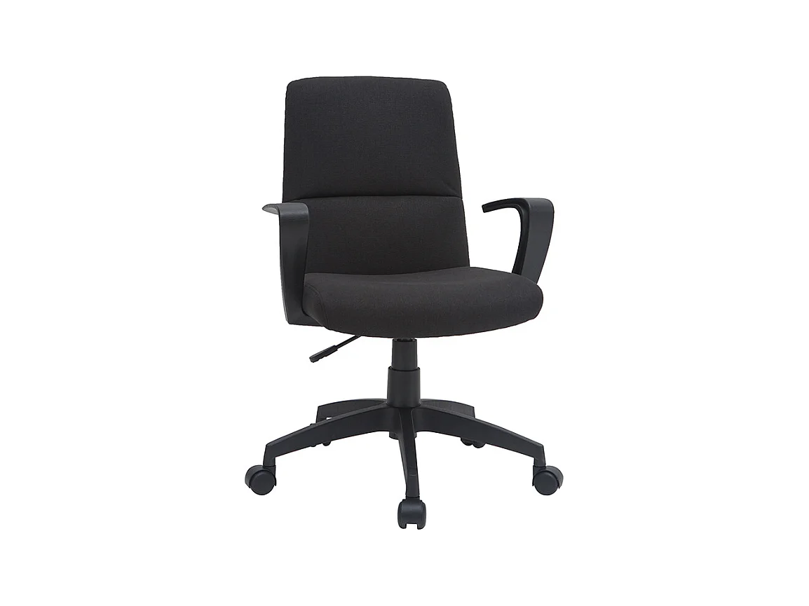 Sillón de escritorio en tejido negro CHUCK