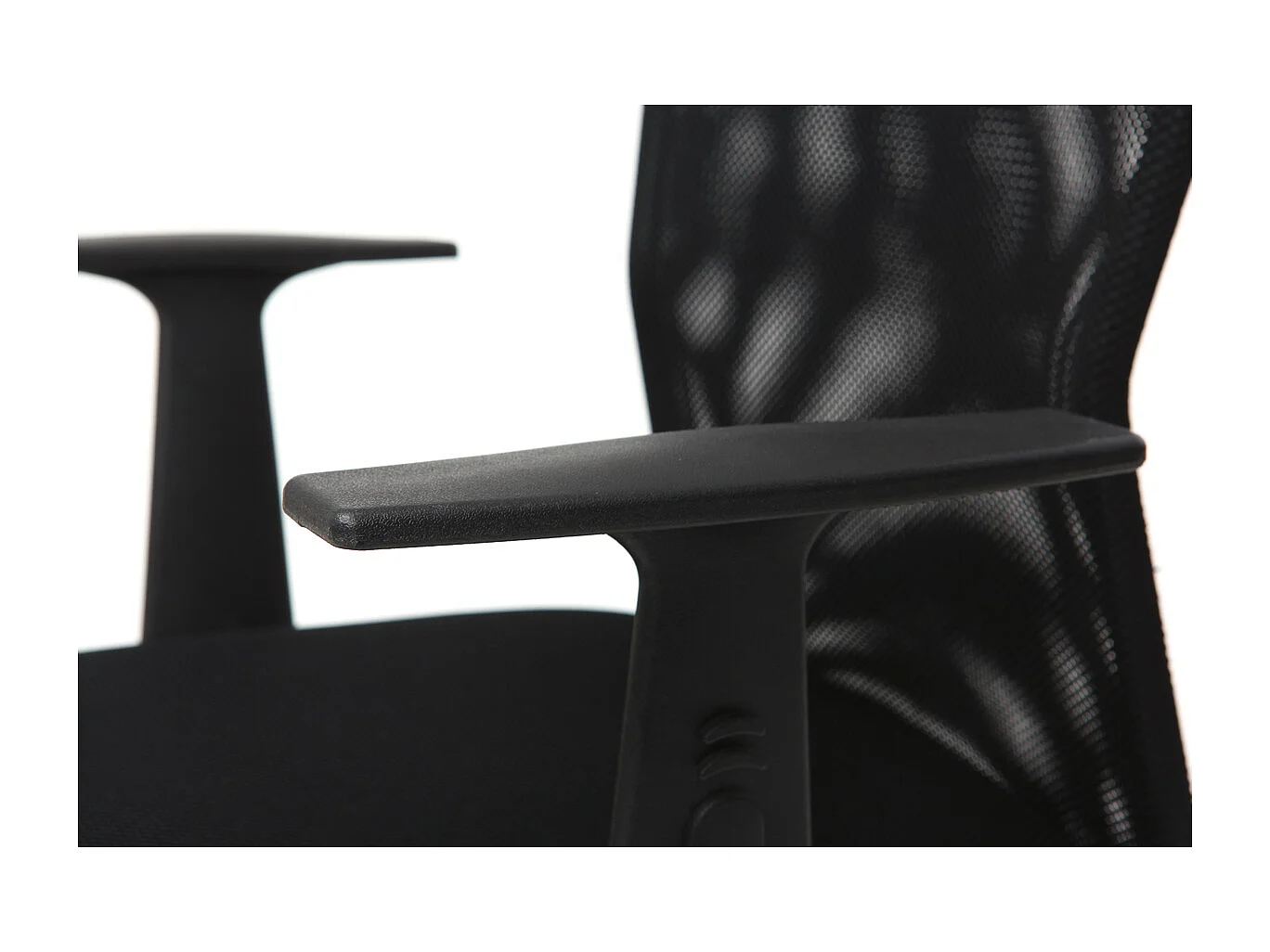 Fauteuil de bureau à roulettes design en mesh noir et acier chromé PLUZ