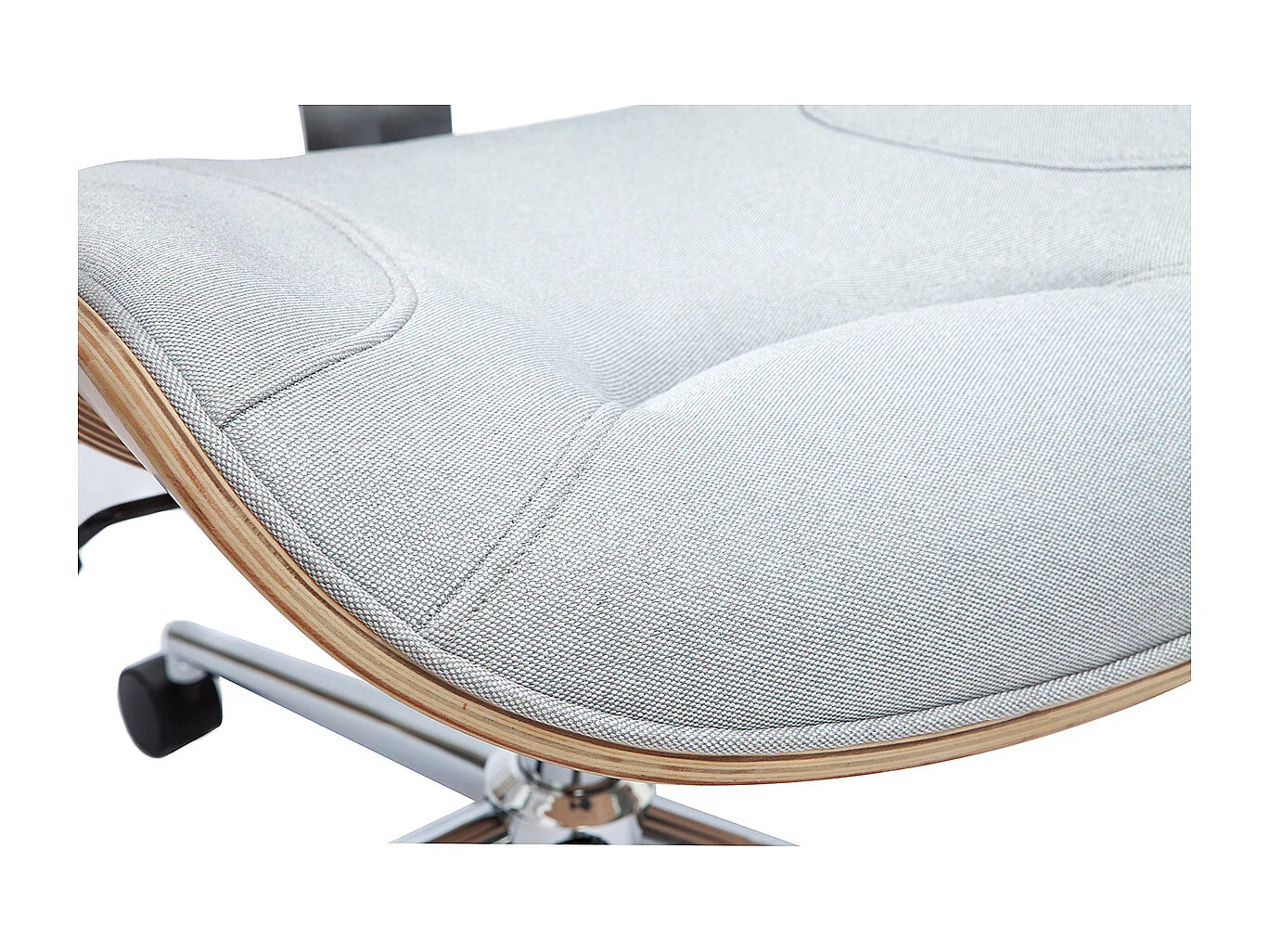 Sedia da ufficio design tessuto grigio chiaro YORKE