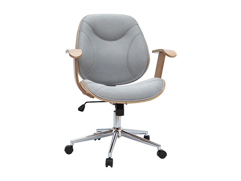 Silla de escritorio moderna tejido gris claro YORKE