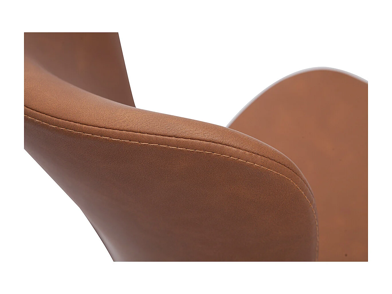 Chaise de bureau à roulettes marron et métal noir JOSH