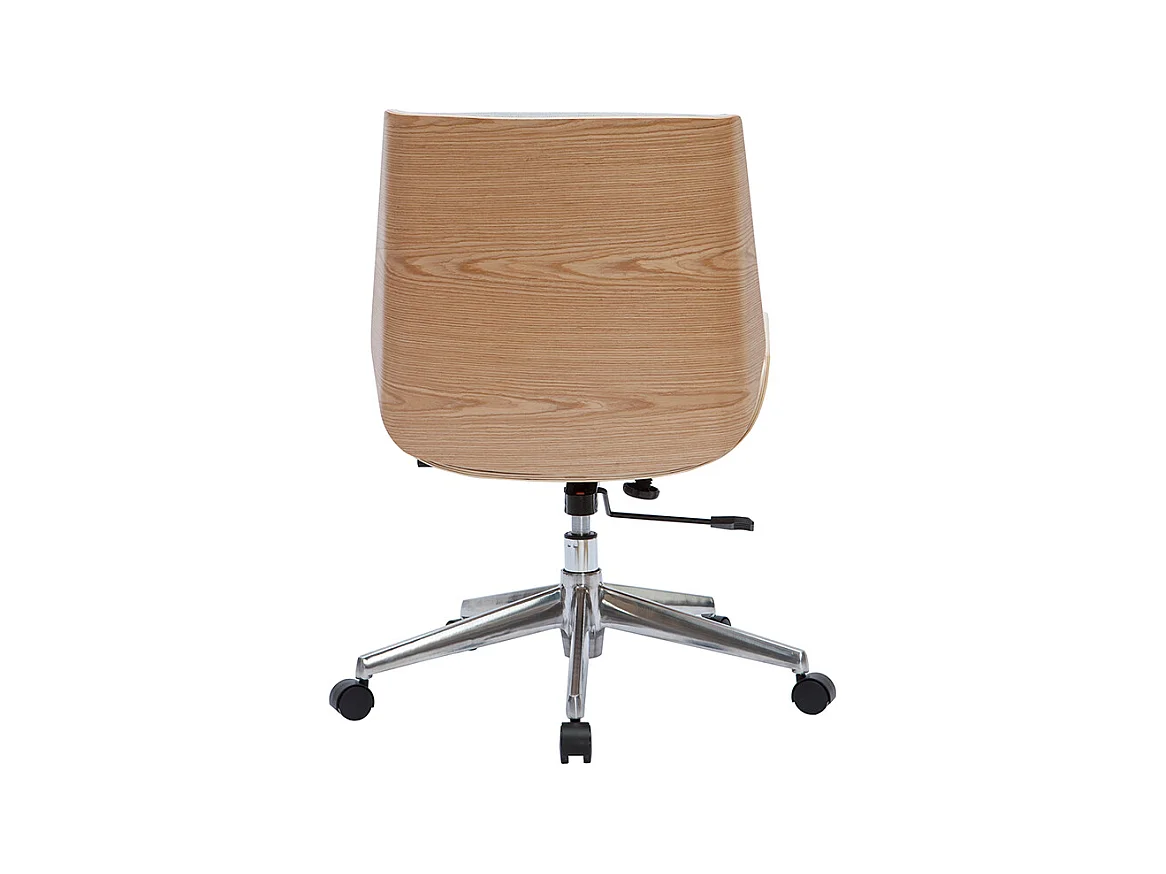 Silla de escritorio madera clara y gris claro CURVED