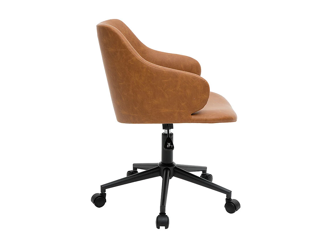 Silla de escritorio moderno en tejido marrón HEMMY