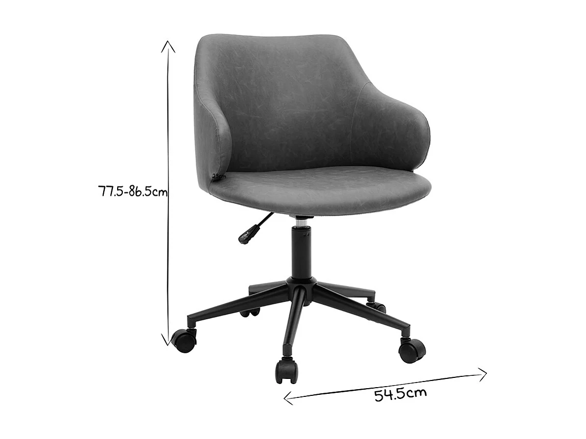 Silla de escritorio moderno en tejido marrón HEMMY