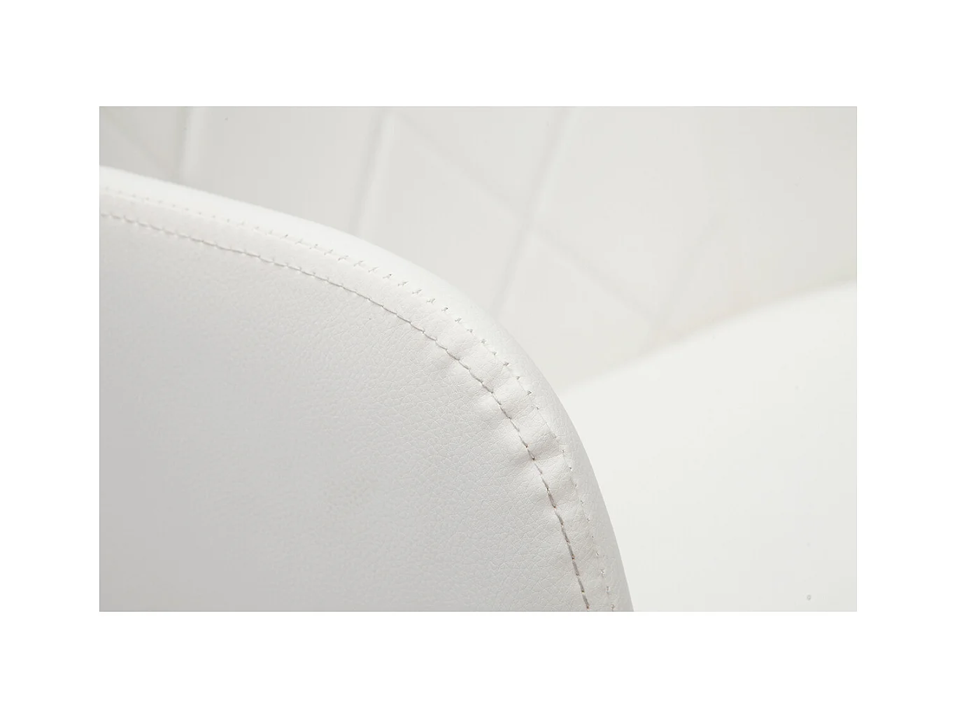 Design-Bürostuhl in Weiß mit hellem Holz SANDRO