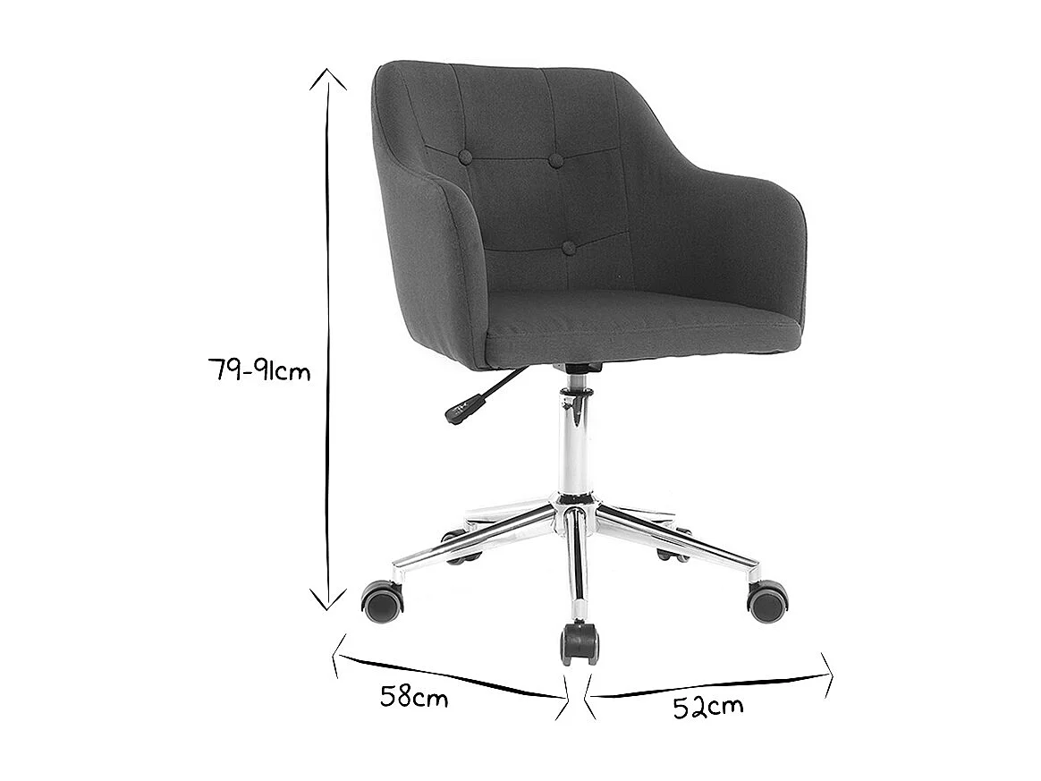 Sillón de escritorio diseño tejido azul petróleo BALTIK