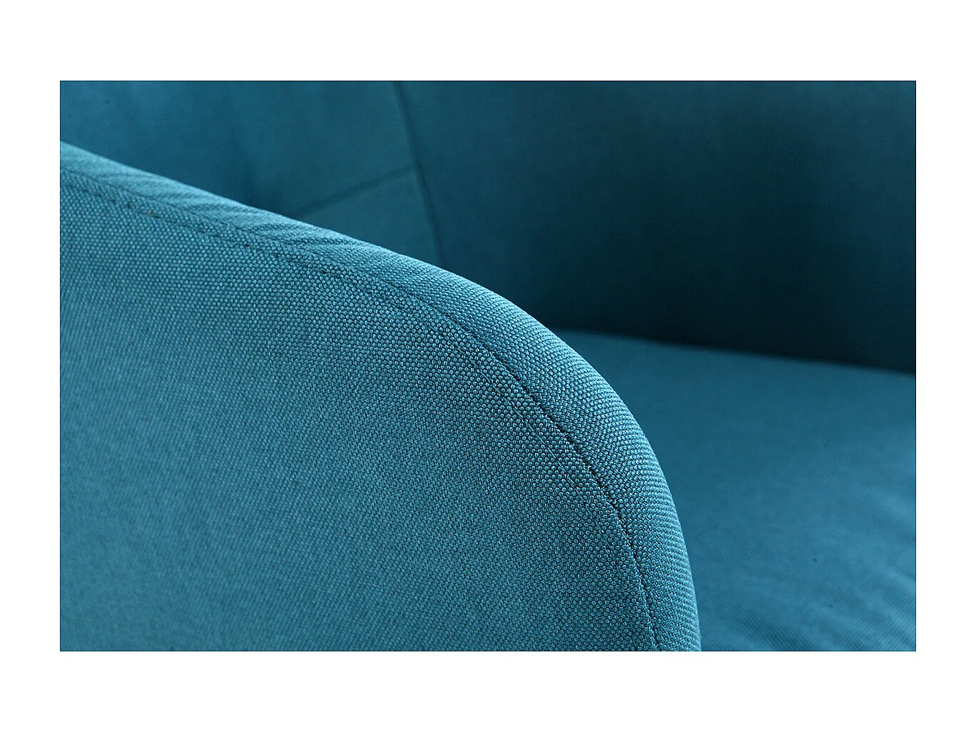 Sillón de escritorio diseño tejido azul petróleo BALTIK