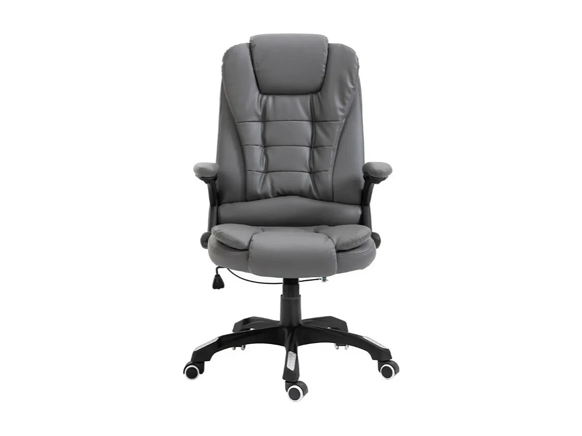 Fauteuil de bureau simili cuir gris Grease