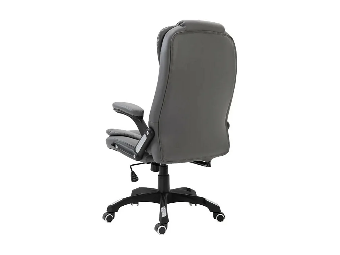 Fauteuil de bureau simili cuir gris Grease