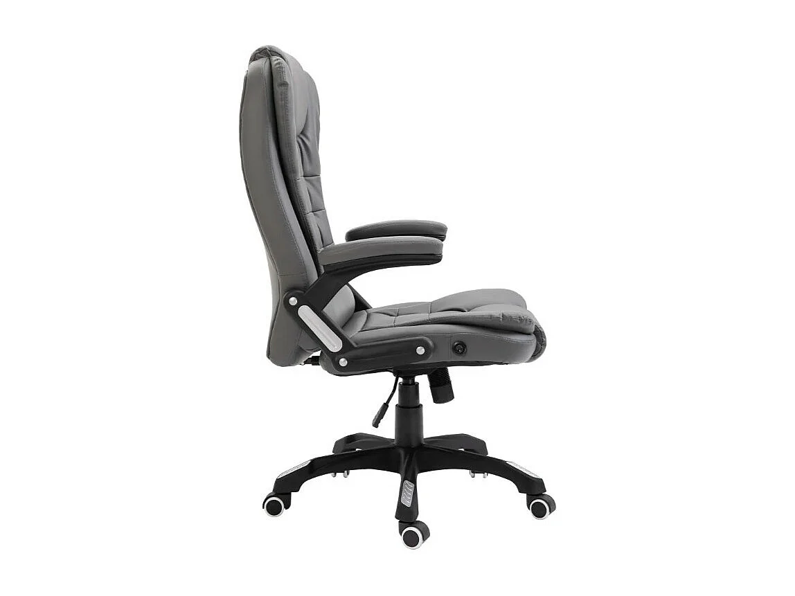 Fauteuil de bureau simili cuir gris Grease