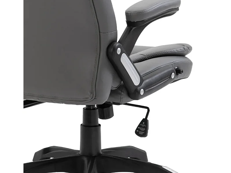 Fauteuil de bureau simili cuir gris Grease