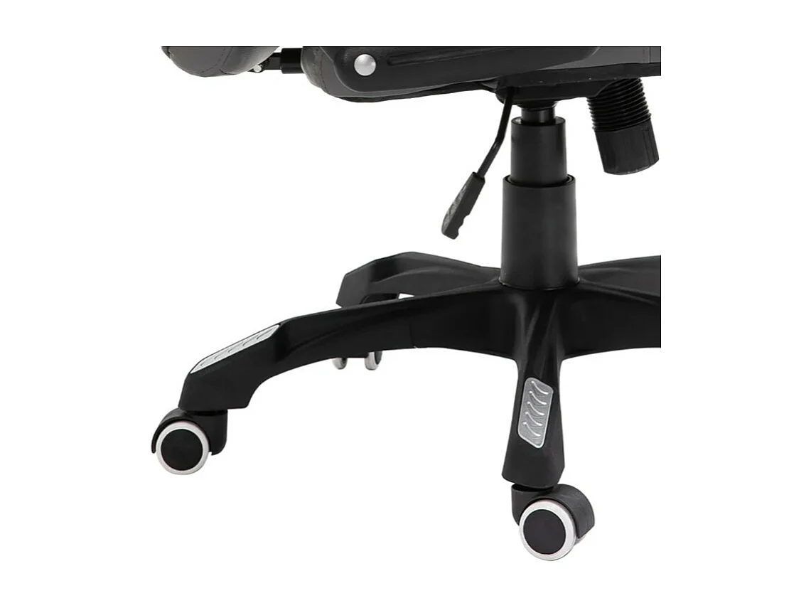 Fauteuil de bureau simili cuir gris Grease