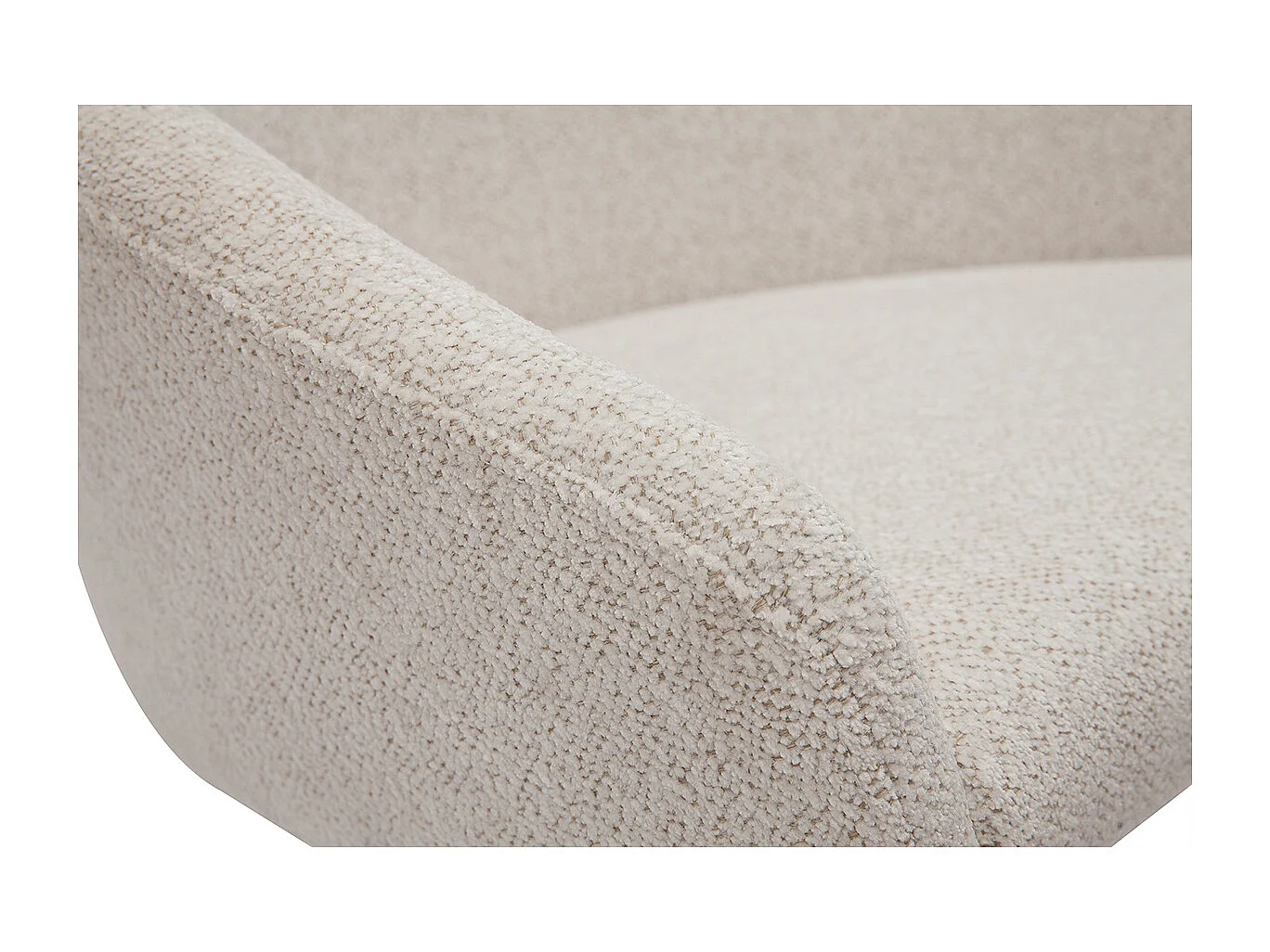 Silla de escritorio de diseño de terciopelo chenilla beige con ruedas RAVEN