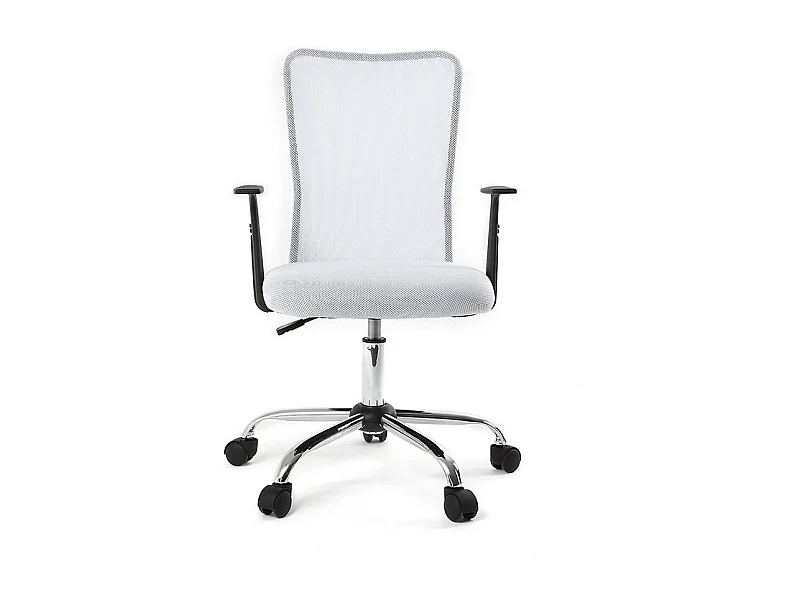 Sillón de escritorio diseño malla blanca PLUZ