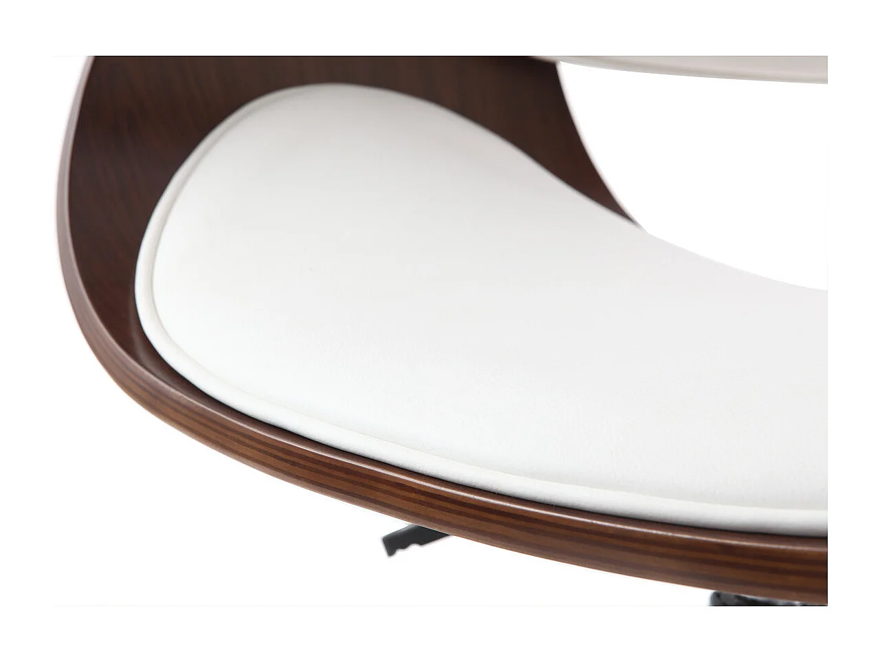 Silla de escritorio nogal y blanco con ruedas BENT