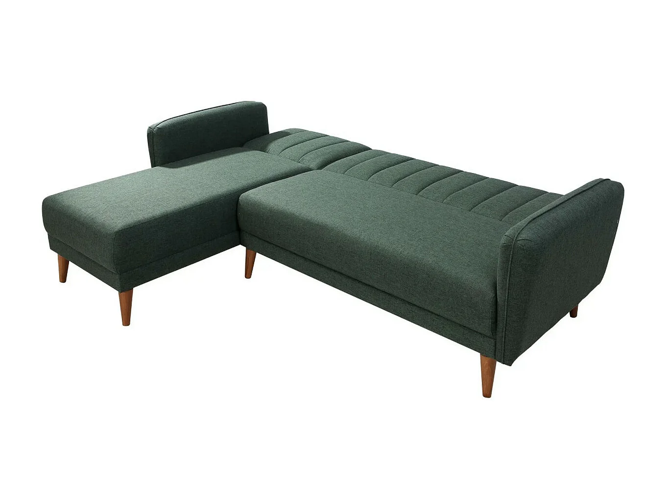 Canapé d'angle à gauche convertible lin gris clair Bompart 225cm