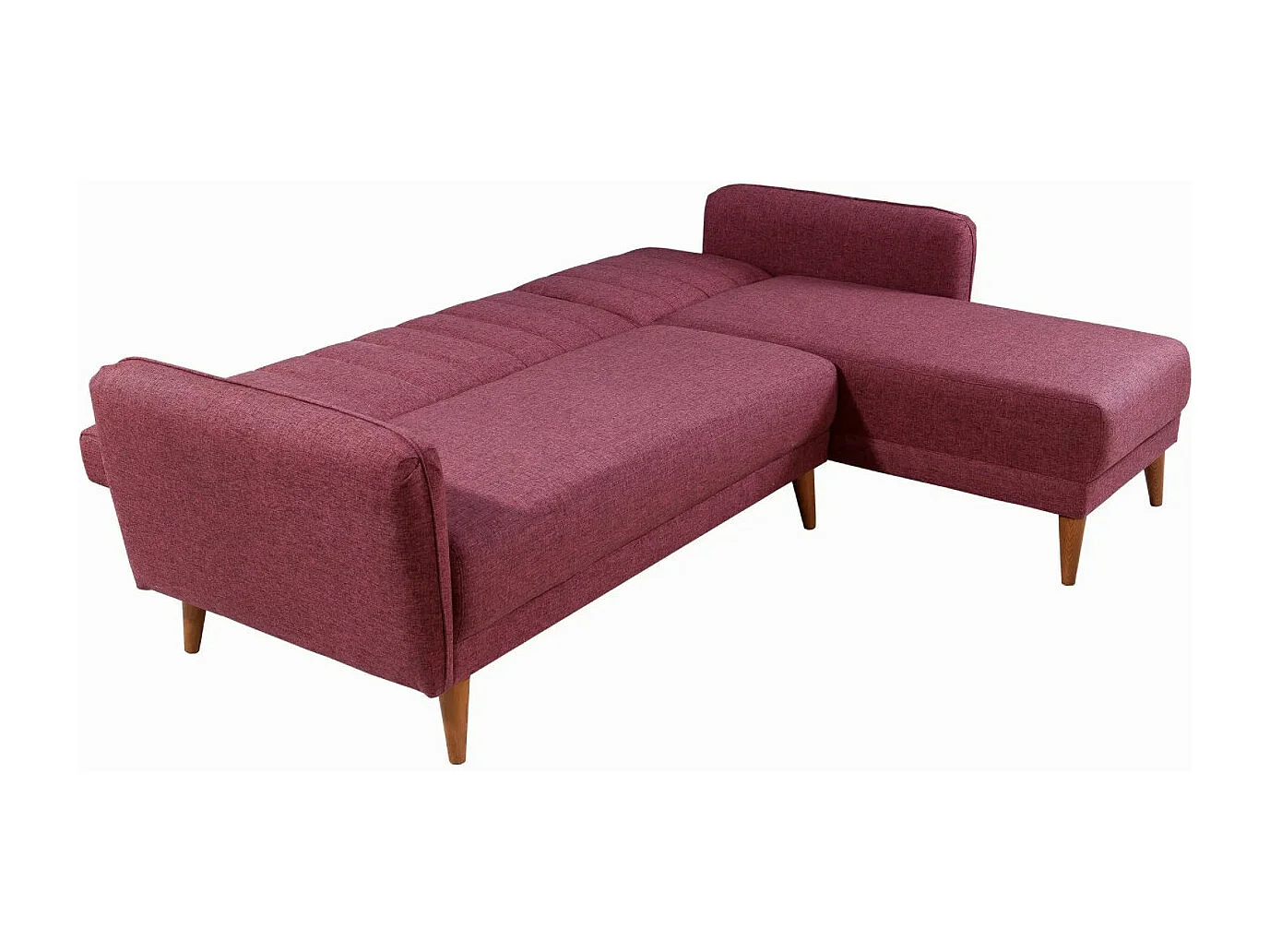 Canapé d'angle à droite convertible lin crème Bompart 225cm