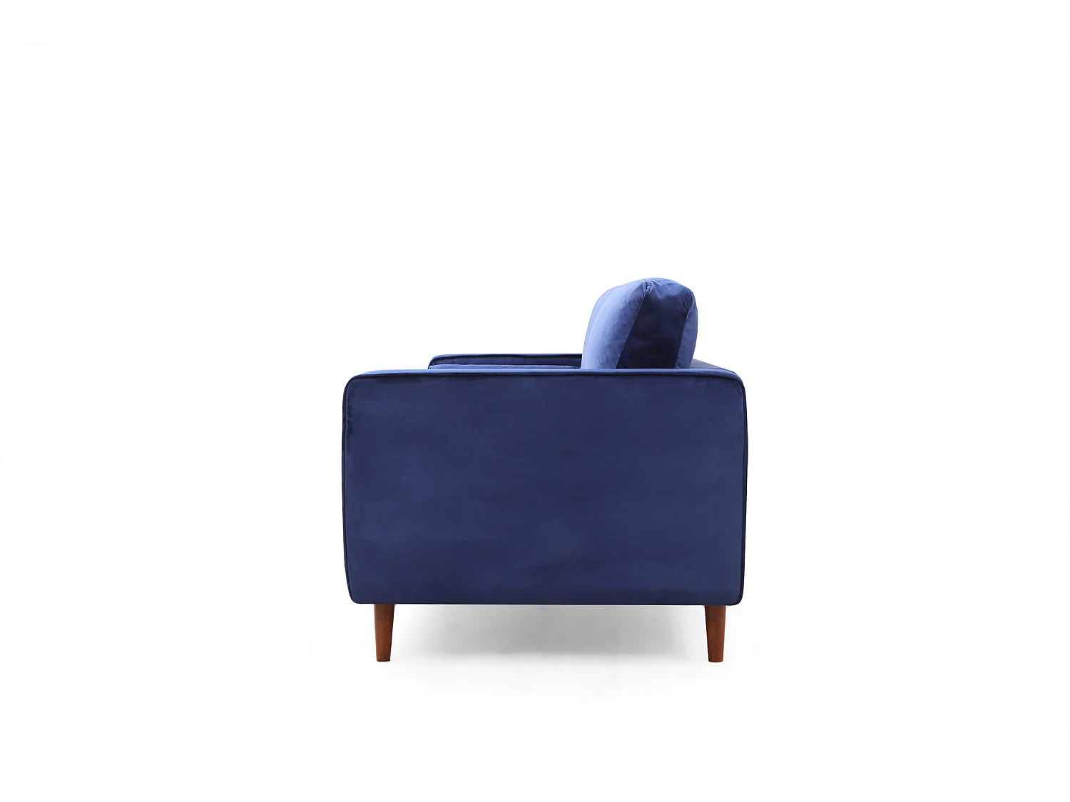 Canapé 3 places velours bleu Romuza 215cm