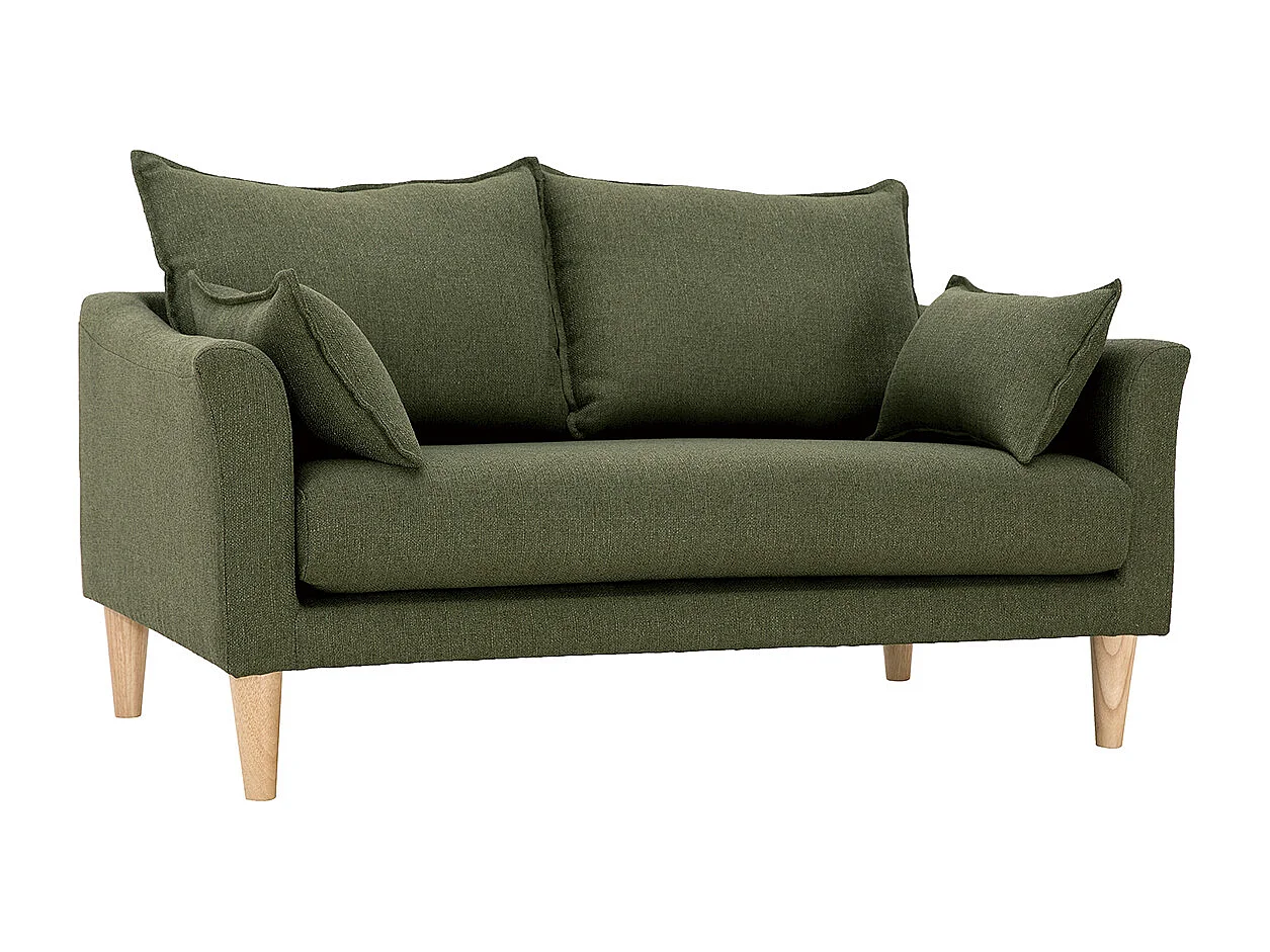 Divano scandinavo 2 posti kaki KATE
