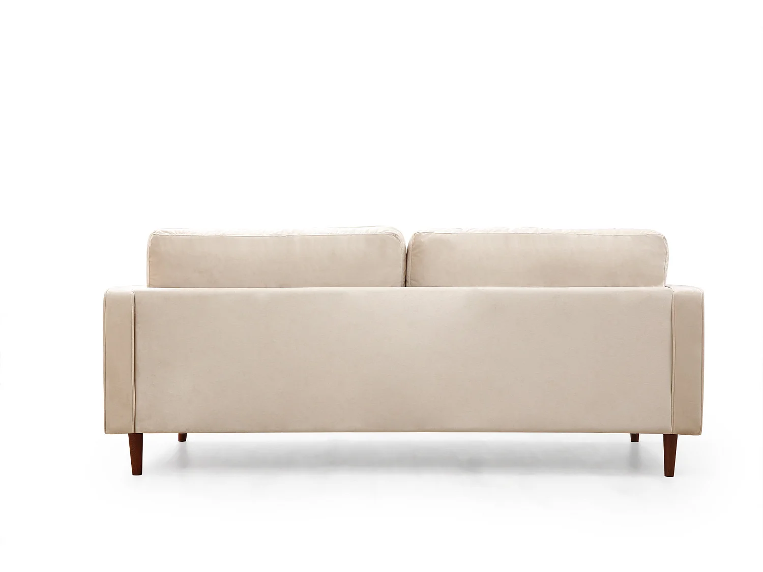 Canapé 3 places velours beige Romuza 215cm